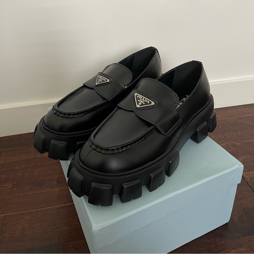 Prada Monolith Loafers